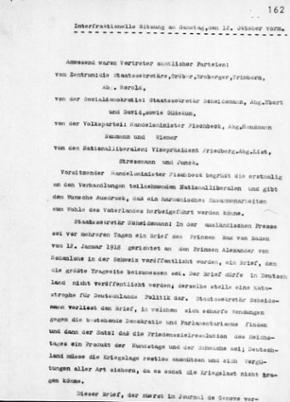 Interfraktionelle Sitzung am 12. Oktober 1918